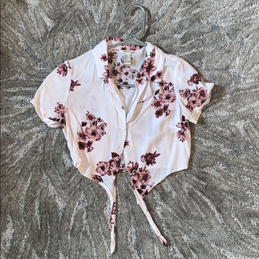 Cropped button up shirt